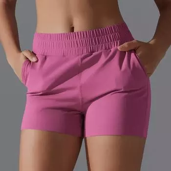 Cozy Up Женские спортивные шорты с высокой талией, шорты для бега, спортивные шорты с карманами, эластичные шорты для тренировок в спортзале