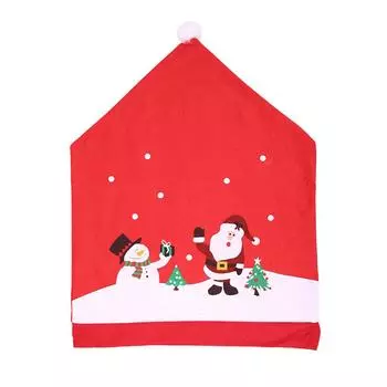Cozyhoma Weihnachtsstuhlbezge, Weihnachtsmannmtzen-Stuhlhussen, roter Stuhlrckseite, Weihnachten, Abendessen, Party,