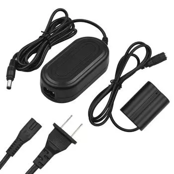 CP-W235 Зарядное устройство постоянного тока с фиктивной батареей + адаптер переменного тока 8 В, 3 А Блок питания камеры с питанием US Plug чёрный