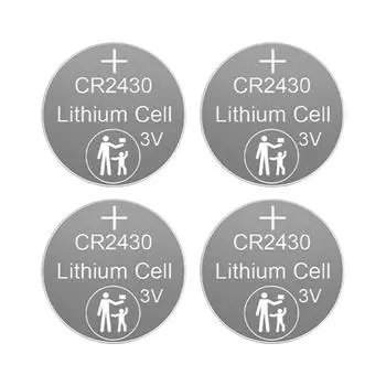 CR2430 3V литиевая батарейка-таблетка 3V 285mAh высокой емкости для пультов дистанционного управления, часов и будильников 1