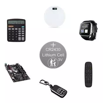 CR2430 3V литиевая батарейка-таблетка 3V 285mAh высокой емкости для пультов дистанционного управления, часов и будильников 2