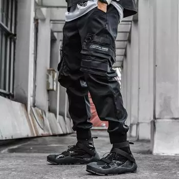CR и новые мужские брюки, темная функциональная мотоциклетная рабочая одежда, мужские брюки из композитной ткани с несколькими карманами INS L чёрный