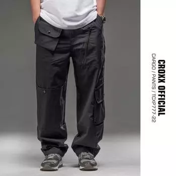 CR Мужская одежда Новая ретро японская модная мужская рабочая одежда с несколькими сумками INS Брюки с завязками на шнуровке Прямые брюки-трубы L