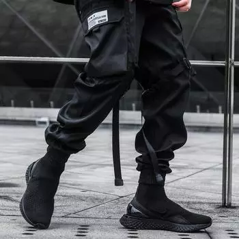 CR Новые мужские брюки Функциональная рабочая одежда с несколькими сумками из композитной ткани Брюки-десантники INS Леггинсы L чёрный