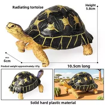 Crab Turtle Squid Salamander Hairtail Salmon Shark Marine Life Model Ornament Black Shell Turtle