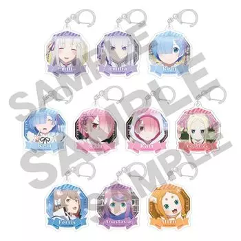 Cracks Life in Another Trading Acrylic Keychain 1BOX Approximately H92 x W75 x D95mm Made of Silver Metal ReZERO -Starting World-