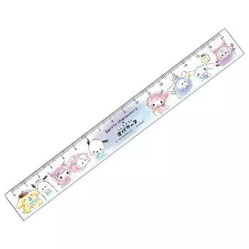 Cracks Sanrio Characters x Yochiyochi Obakeine Slim 17 см Линейка Круг 222149 Сотрудничество SANRIO