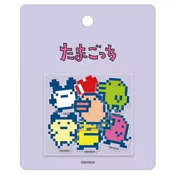 Cracks Tamagotchi Cheerful Collect Sticker Purple 235552