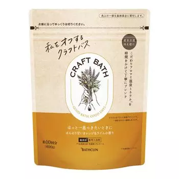 CRAFT BATH Bath Clean bath Slightly sweet orange and lime scent 400g 10 Powdered bath salts No additives [Medicated salts] (approx. servings)