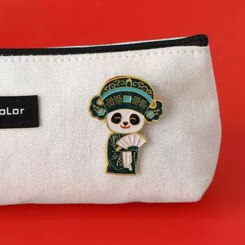 Craft Chinese Style Panda Brooch Zinc Zinc Zinc Alloy Giant Panda Shape Badge Clothing Accessories Style C