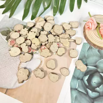 Изготовьте необработанные деревянные детали неправильной формы, универсальные, небольшие ломтики бревен, подставку для чашек 50pcs