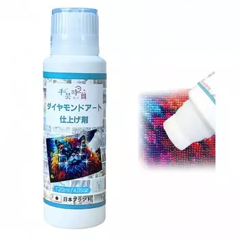 Craft Time Diamond Art Sealer 120 мл Финишное средство Финишный клей Ингредиент Алмазная краска с губчатой головкой Клей для рисования Быстросохнущий набор для рукоделия белый