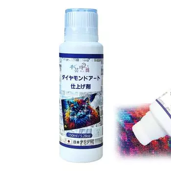 Craft Time Diamond Art Sealer Отделочный агент Емкость Отделочный клей Ингредиент Алмазная краска с губчатой головкой Клей для окраски Быстросохнущий Ручная работа белый