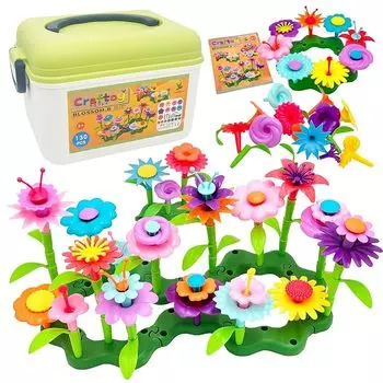 Craftoy игрушка для творчества BLOSSOM.B блок с цветами 130 деталей 3 года 4 года 5 лет 6 лет игрушка цветок подарок