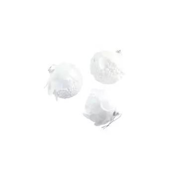 Crafts Handmade Party Supplies Christmas Balls Snowball Family Pendants Christmas Tree Decorations 8cm-3pcsC