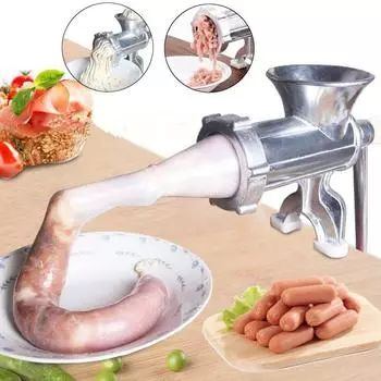 Crank Cooking Home Table Making Гаджеты Мясорубка для колбасы Машина для пасты Кухонные принадлежности Мясорубка серебряный