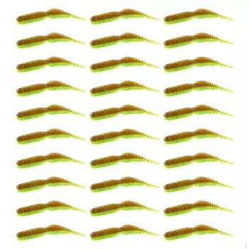 Кранкбейт Рыбалка Черви Приманки Волна Свимбейты для Соленой воды Судак green 30x 40mm0.42g