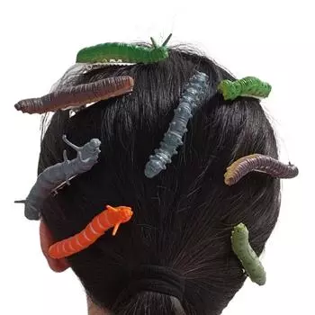 Crawl Caterpillar Hair Clip Startle Halloween Hair Claw Festival Atmosphere Female 1 set