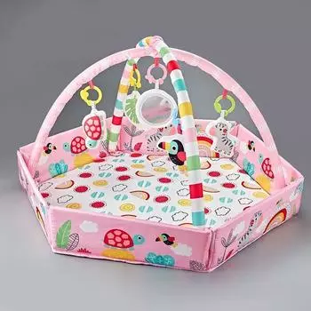 Crawling Blanket Game Blanket Baby Mother and Baby Multi-Functional Early Childhood Education Game Gymnastic Rack Gift for First Month Celebration Six-sided style without music powder