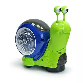 Crawling Snail Baby Toy with Music Light Universal Interactive Electric Walking Tummy Time Snail Toy for Babies Toddlers J-ouuo (Green)