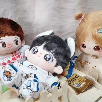 Crawling Suit Cotton Doll Clothes Bodysuit Plush Toy Clothes 20cm Cotton Doll style 6