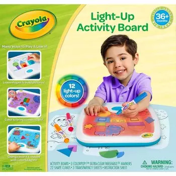 Crayola 811482 12 цветов, светящаяся доска для рисования, красочная игрушка, оригинальный продукт, один размер