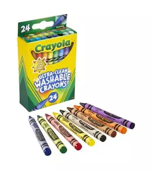 Crayola Crayon 24 Colors Removeable with Water Genuine Product 526924