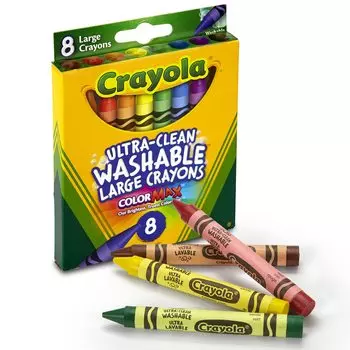Crayola Large crayon that can be removed with water 8 colors 523280 Genuine product