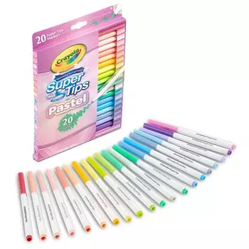 Crayola Pastel Color Marker Removable Marker Pen 20 цветов Crayola Super Tips Pastel 587516 Оригинальный продукт