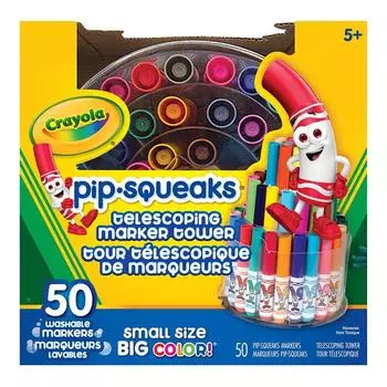 Crayola Съемный маркер 50 цветов Marker Tower Pip Squeaks 588750 Оригинальный продукт