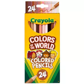 Crayola Skin Colored Pencils 24 Colors Colors of the World Friends of the World 684607 Genuine One Size