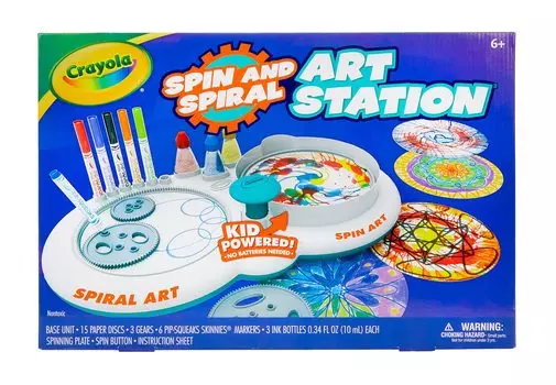 Crayola Spin Spiral Art Station Вращайте и рисуйте 747295 Оригинальный продукт и