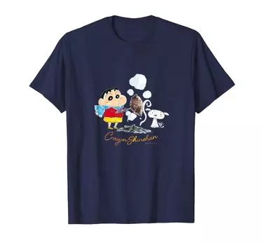 Crayon and Shiro and Yakiimo Shin-chan Shin-chan T-shirt синий