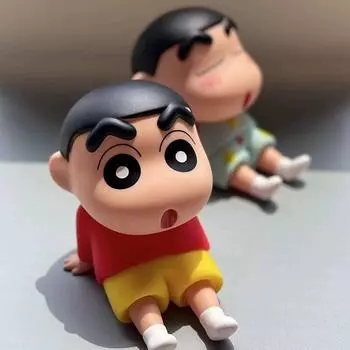 Crayon Anime Shin-Chan Фигурки Ленивый держатель для сотового телефона Коллекция Модель Игрушки Украшения для рабочего стола Подарки
