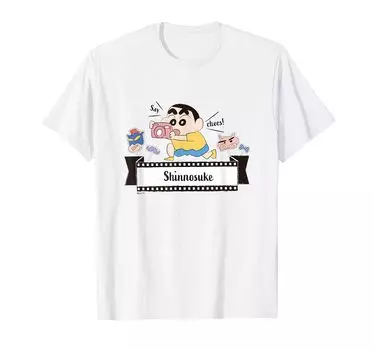 Crayon [Манга] Шин-тян Шин-тян Хай! сыр! Футболка белый