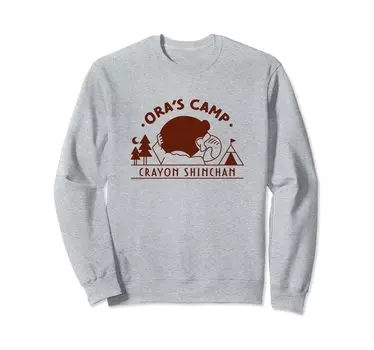 Crayon Nohara Family Campfire Orakan Толстовка Shin-chan серый