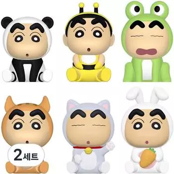 Crayon Shin-chan animal figures part 2 6 piece set, 2 sets,Korean car acc