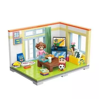 Crayon Shin-chan Block Crayon Shin-chan Living Room K20606, разноцветные популярные корейские игрушки