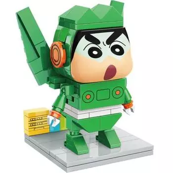 Crayon Shin-chan Block K20609, Crayon Shin-chan Gundam Robot, популярные корейские игрушки
