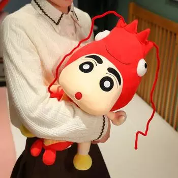 Crayon Shin-chan превращается в тряпичную куклу-лобстера, устанавливает палатку на ночном рынке, играет в игры и дарит подарки своему парню и девушке 35cm