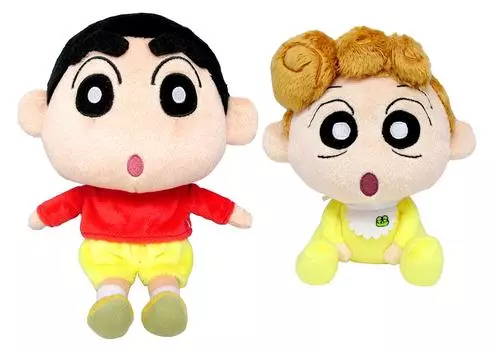 Crayon Shin-chan Shin-chan & Sunflower (S) Plush Toy Set of 2 Sitting Height Approx. 14cm
