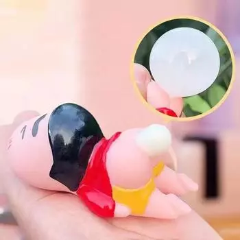 Crayon Shin Chan Spit Bubbles Cartoon Pinching Music Comic Periphery Backpack Подвеска Милая игрушка для декомпрессии в подарок для мальчиков и девочек