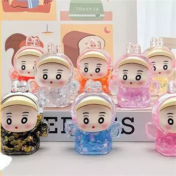 Crayon Shin-Chan Светящийся зыбучий песок Украшение Симпатичный мультфильм Акриловый настольный орнамент зелёный