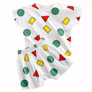 Crayon Short Baby Верхняя и нижняя комната 80 90 100 110 120 130 140 150 160 170 [Dizoony] Пижамы, Дети, Shin-chan, Детская одежда, Мальчики, Девочки, белый