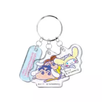 Crayon x Sanrio Characters Keychain Acrylic B Pattern S8347760 [Sunstar Stationery] Shin-chan