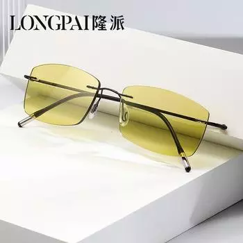 Crazy Gao Qisheng With Frameless Sven Business Ultra-Light Myopia Glasses Men Can Be Equipped With Anti-Blue Light Women S Glasses