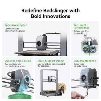 Creality Ender-3 V3 Speedy 600-мм 3D-принтер CoreXZ с двухскоростным экструдером для прямой печати PEI