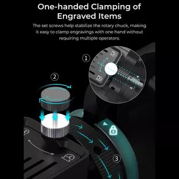 Creality Rotary Kit Pro 3 в 1, вращающийся ролик с челюстями, многофункциональная насадка для лазерного гравера, предназначенная для чёрный