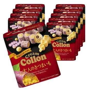 Cream Collon Adult Сладкий картофель 48 г x 10 Ezaki Glico Конфеты Вафли Размер укус Petit Sweets Glico Cream Collon