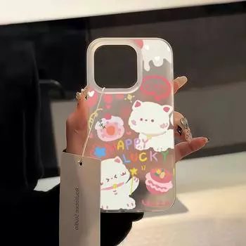 Cream Kitten подходит для устройств Apple 15/14/13/12/11/PRO/PROMAX/XSMAX/XR/XS/X. Apple 14PROMAX